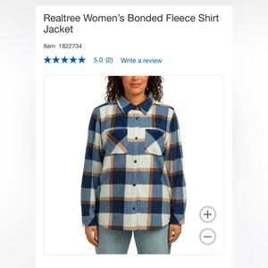Realtree Faux Fur Lined Fleece Long Sleeve Plaid Shirt